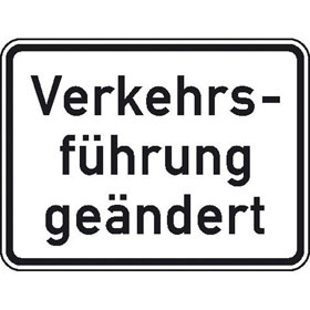 Zusatzzeichen nach StVO - Nr. 1008 - 31 Verkehrsführung geändert