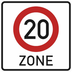Verkehrsschild nach StVO - Nr. 274.1 - 51 Beginn der Zone mit zulässiger Höchstgeschwindigkeit