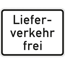 Verkehrszeichen - StVO Lieferverkehr frei