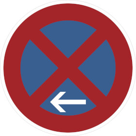 Verkehrsschild Absolutes Haltverbot Anfang / Ende VZ:  283 - 11