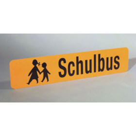 Schulbusschild für Zielschilderkasten zur besonderen Kennzeichnung im Straßenverkehr