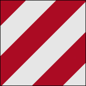 Warntafel rot / wei, 