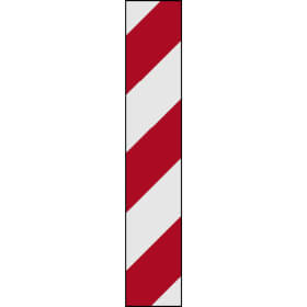 Warntafel rot / wei, linksweisend, 