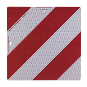 Nachtparktafel mit Bauartgenehmigung, starr Aluminium 2mm, 'Vorderseite Reflexfolie rot/weiß,