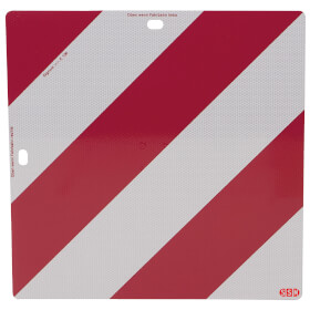Nachtparktafel mit Bauartgenehmigung, starr Aluminium 2mm, Vorderseite Reflexfolie rot / weiß, 