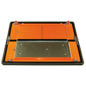 Gefahrentafel nach GGVS/ADR Zifferntafel, klappbar, verz. Stahlblech, orange Reflexfolie,