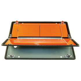 Gefahrentafel nach GGVS/ADR Zifferntafel, klappbar, verz. Stahlblech, orange Reflexfolie,