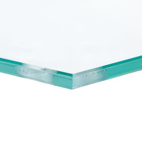 CRISTALLO Firmenschild individuell beschriftet rahmenlos aus 1 x 8 mm Sicherheitsglas mit hochwertigen Edelstahlhaltern