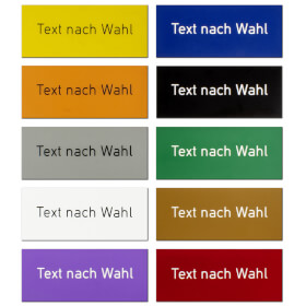 Thermograv - Schild mit Beschriftung nach Wahl