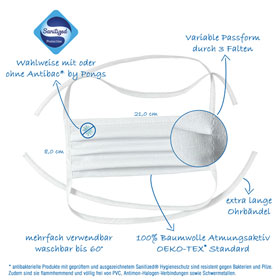 PONGS Mehrweg Mund-Nasen-Maske Typ A, waschbar