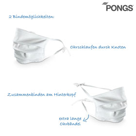 PONGS Mehrweg Mund-Nasen-Maske Typ D-Supersoft, waschbar