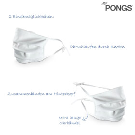 PONGS Mehrweg Mund-Nasen-Maske Typ D-Supersoft, waschbar