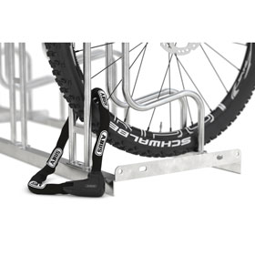 Fahrradstnder Bgelparker WSM  fr Reifenbreite bis 5,5 cm, Radabstand 35,0 cm, Center - 3 Einstellpltze, L: 1