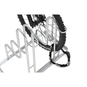 Fahrradstnder Bgelparker WSM  fr Reifenbreite bis 5,5 cm, Radabstand 35,0 cm, Center - 3 Einstellpltze, L: 1