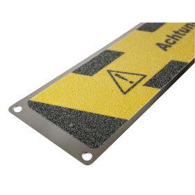 Antirutschbelge - Warnmarkierungen Aluminium Antirutsch-Bodenmarkierung - Platte SafetyWalk,