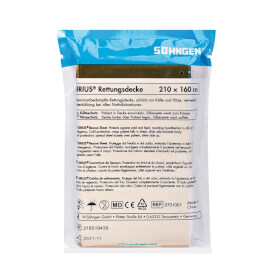 SIRIUS® Rettungsdecke silber - gold Deckengröße 210, 0 x 160, 0 cm