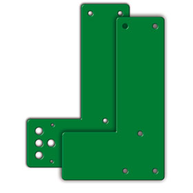 Zubehör für Türwächter Montagegrundplatte grün für Glasrahmentüren