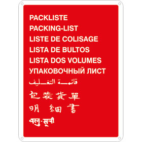 Packlistenabdeckblech Schutzschild fr Versandpapiere