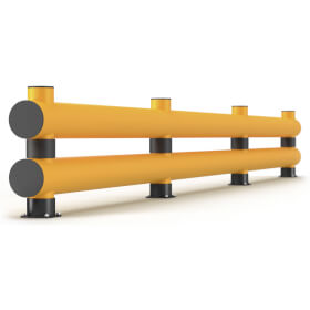 Anfahrschutz Doppelplanke elastisches Rammschutz - System, rckfedernd und formstabil