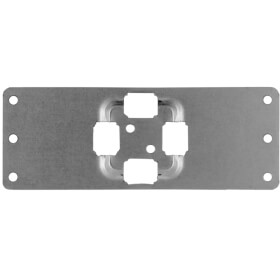 Kennflex Metall Schildertrger Set mit individuel gefertigtem Thermograv-Schild mit Bohrungen zum Aufnieten