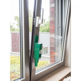 Fensterwchter Standard Gehuse grn RAL 6029, mit Profilzylinderschloss,