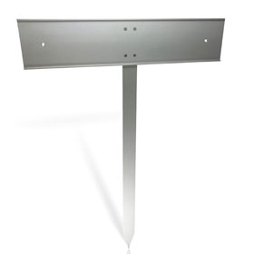 Einschlagpfosten, Erdspieß, für Parkplatzschilder 52, 0 x 11, 0 cm  -  Aluminium mit Einschubnut