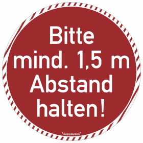 Hinweisschild, Bodenmarkierung - Bitte Abstand halten!, 