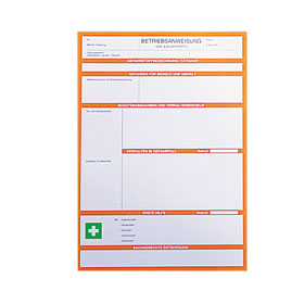 Betriebsanweisungen nach Paragraph 20 GefStoffV DIN A4, zur Selbstbeschriftung, VE = 25 Stck