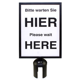 Absperrsysteme Zubehr Guide - Line, Schild A4 hoch, aus Kunststoff,