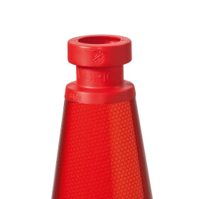 Verkehrsleitkegel StVO rot/weiß, vollreflektierend (Folie Typ 1), 