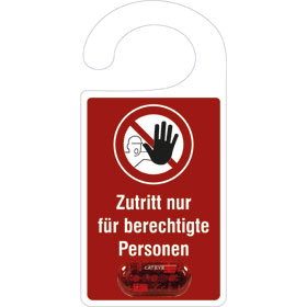 Türanhänger Text: Zutritt nur für berechtigte Personen