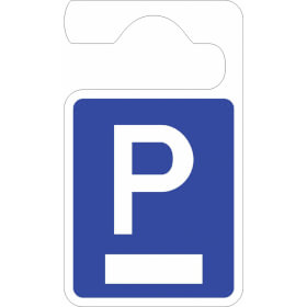 Parkausweis - Anhnger Symbol: P, Text:  zur Selbstbeschriftung