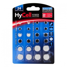 HyCell Lithium - Knopfzellenset 24 - teilig für alle Einsatzgebiete, Lithium - Batterie