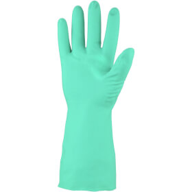 Asatex 3450 Chemikalienschutzhandschuh grün Nitrilhandschuh mit Baumwollbeflockung