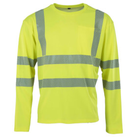 Asatex Prevent Premium Warnschutzshirt gelb Langarmshirt mit fluoreszierenden Farben und UV - Schutz