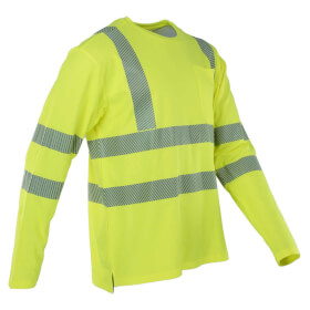 Asatex Prevent Premium Warnschutzshirt gelb Langarmshirt mit fluoreszierenden Farben und UV-Schutz