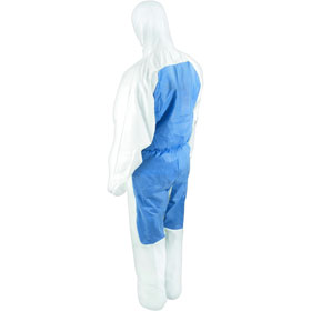 Schutzanzug Overall CoverStar Cool CS550 Schutztyp 5 + 6, CE-Kategorie III, weiß-blau