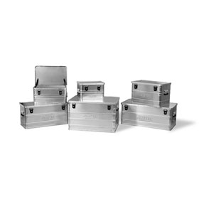 Alutec Aluminumbox B 140 incl. Zylinderschlsser, stabile Aluminiumbox mit Versteifungssicken zur Wand - und Eckenverstrkung, 