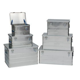 Alutec Aluminumbox B 90 incl. Zylinderschlösser, stabile Aluminiumbox mit Versteifungssicken zur Wand - und Eckenverstärkung, 