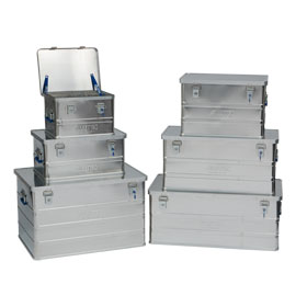 Alutec Aluminumbox B 70 incl. Zylinderschlösser, stabile Aluminiumbox mit Versteifungssicken zur Wand - und Eckenverstärkung, 