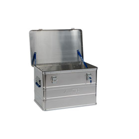 Alutec Aluminumbox B 70 incl. Zylinderschlösser, stabile Aluminiumbox mit Versteifungssicken zur Wand- und Eckenverstärkung,