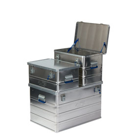 Alutec Aluminumbox B 70 incl. Zylinderschlösser, stabile Aluminiumbox mit Versteifungssicken zur Wand- und Eckenverstärkung,
