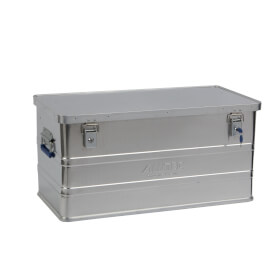 Alutec Aluminumbox B 90 incl. Zylinderschlösser, stabile Aluminiumbox mit Versteifungssicken zur Wand- und Eckenverstärkung,