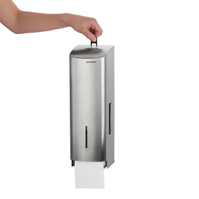 AIR WOLF WC-Papierspender Serie Gamma II für 3 Haushaltsrollen, frei befüllbar