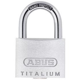 ABUS Vorhangschloss TITALIUM 64TI / 40, Krper aus Spezialaluminium, Bgel aus gehrtetem Stahl, 