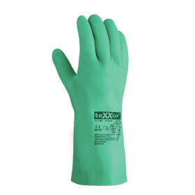 Texxor 2360 Chemikalienschutzhandschuh grün velourisierter Nitrilhandschuh