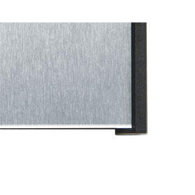 BOX Türschilder Aluminiumrückplatte in Edelstahloptik, ABS-Kunststoffrahmen,