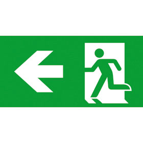 CUBE - LUX Piktogramm Rettungsweg links Rettungsweg links