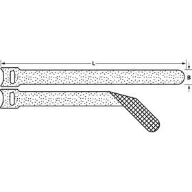 brennenstuhl Klett-Kabelbinder zum fixieren und Bndeln von Kabeln mit Klettverschluss