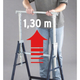 brennenstuhl Teleskop-Arbeitsbock MB 160 H standfestes Stahl-Vierkantrohr